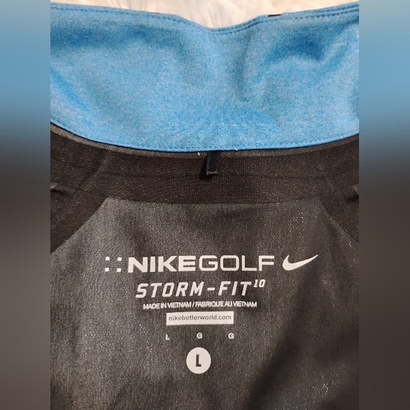 Men's Nike Golf Storm Fit Jacket Sz L Blue & Black - Picture 12 of 16